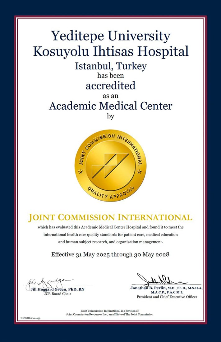 Joint Commission International (JCI) Academic Medical Center (AMC) 8. Versiyon Akreditasyonu