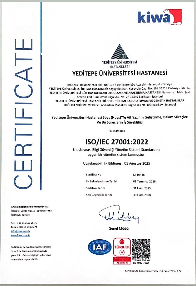 ISO / IEC 27001:2022 Bilgi Güvenliği Yönetim Sistemi Akreditasyonu