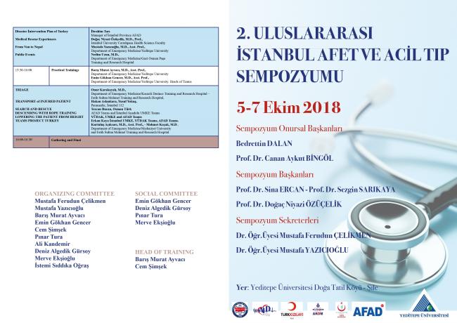 2.Uluslararası İstanbul Afet ve Acil Tıp Sempozyumu