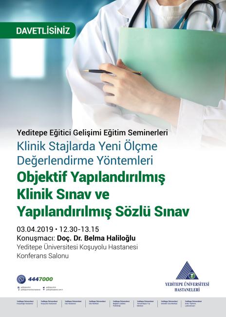 Klinik Stajlarda Yeni Ölçme Değerlendirme Yöntemleri / 3 Nisan 2019