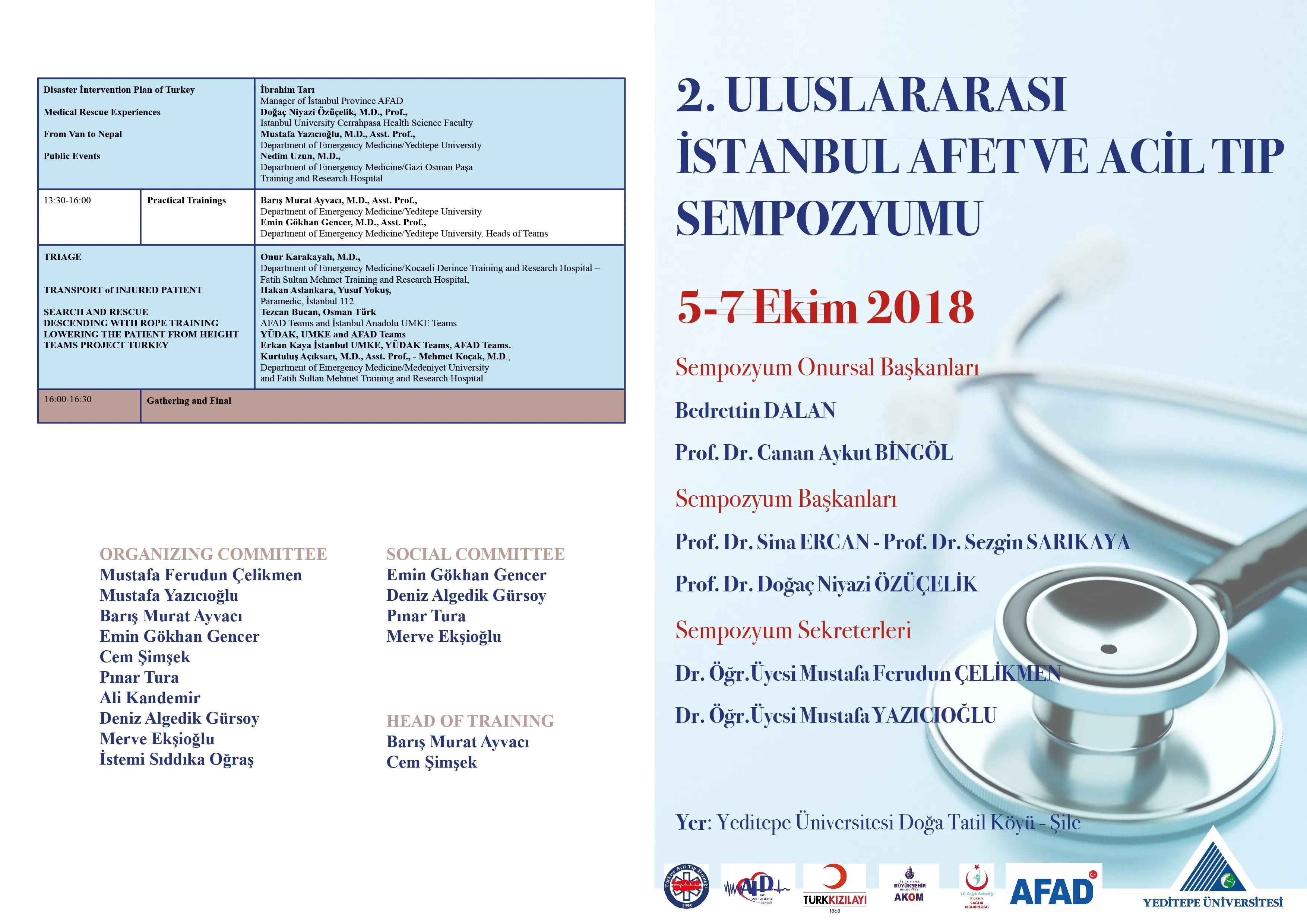 2.Uluslararası İstanbul Afet ve Acil Tıp Sempozyumu