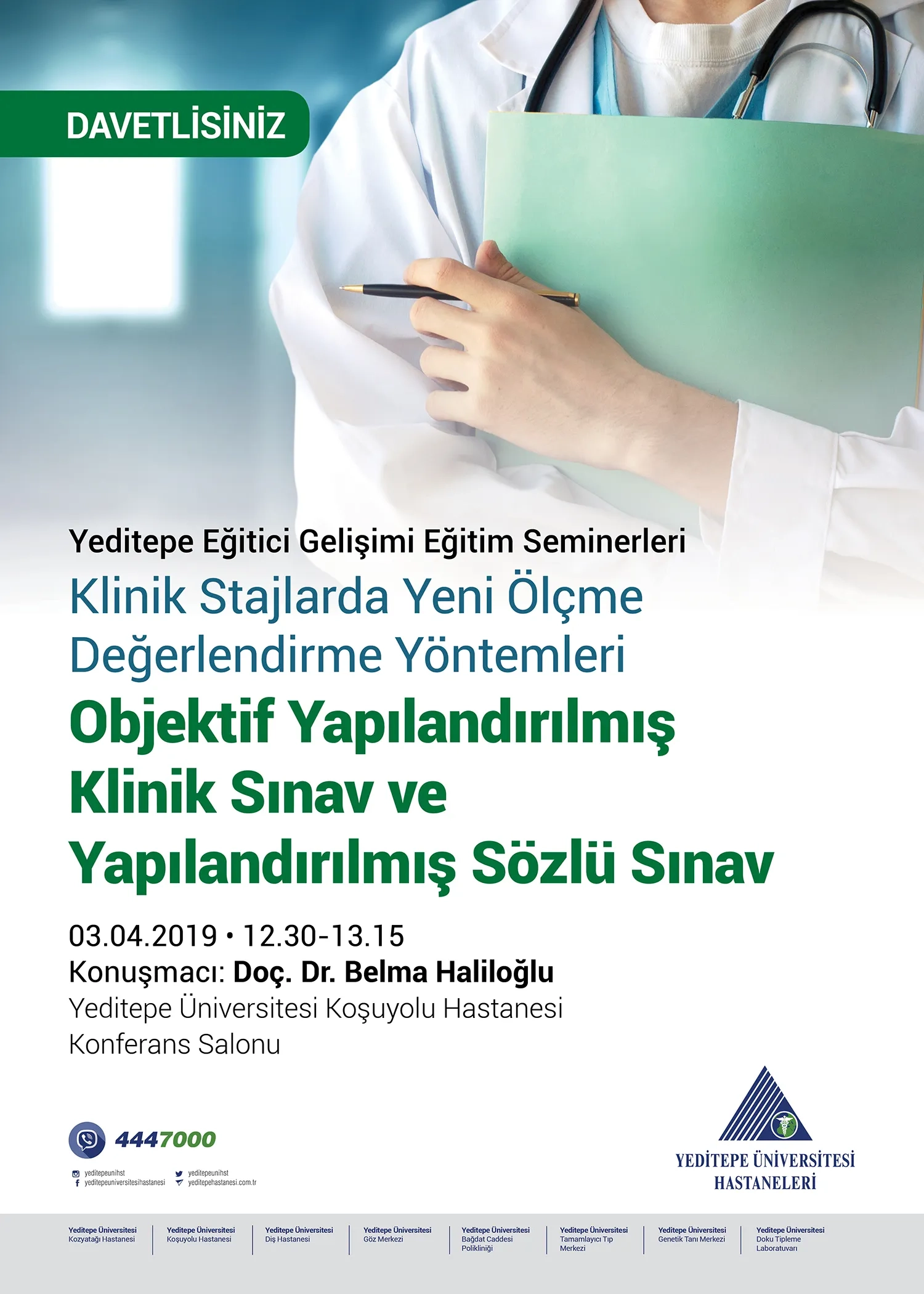 Klinik Stajlarda Yeni Ölçme Değerlendirme Yöntemleri / 3 Nisan 2019