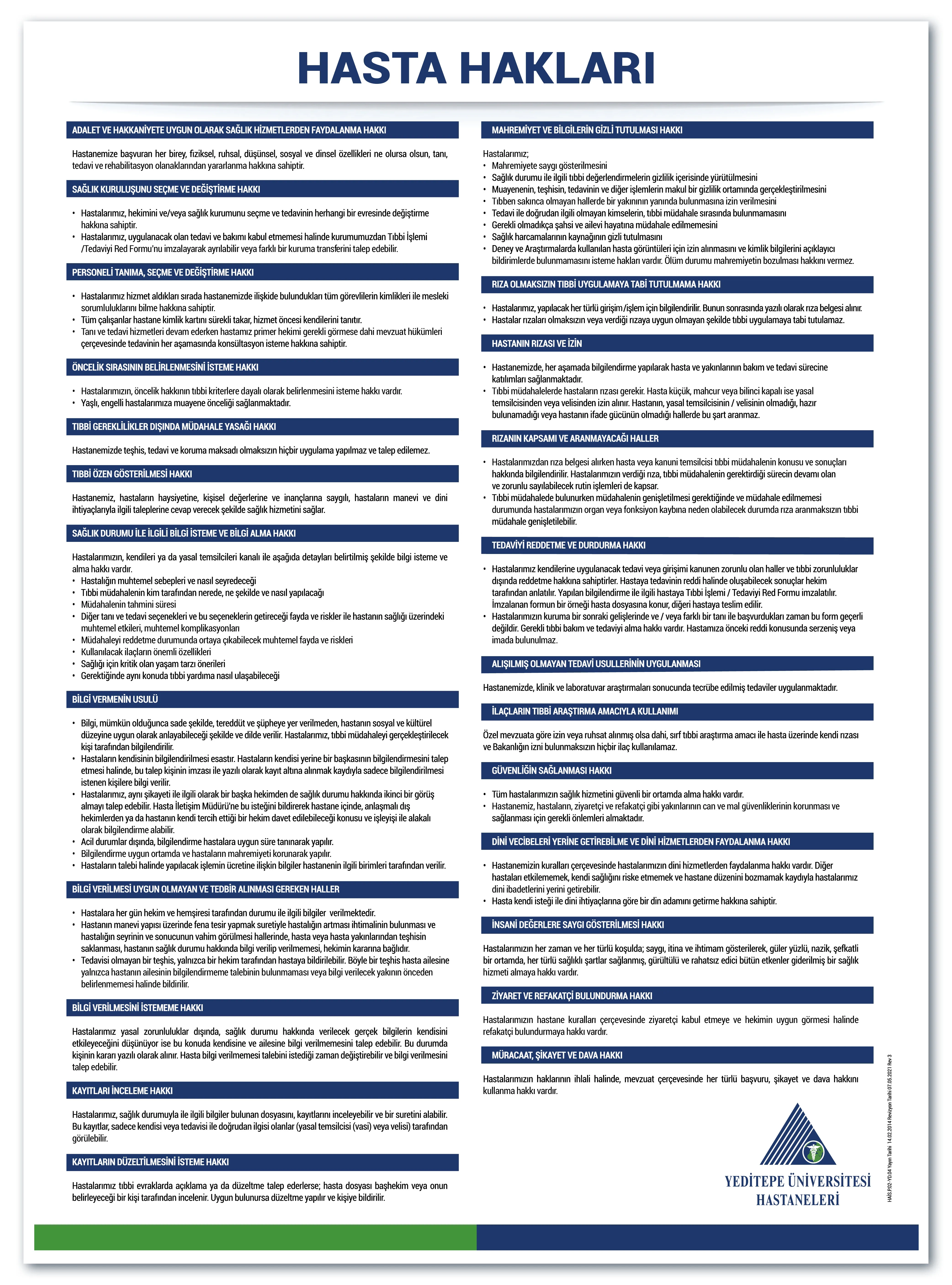 hasta hakları