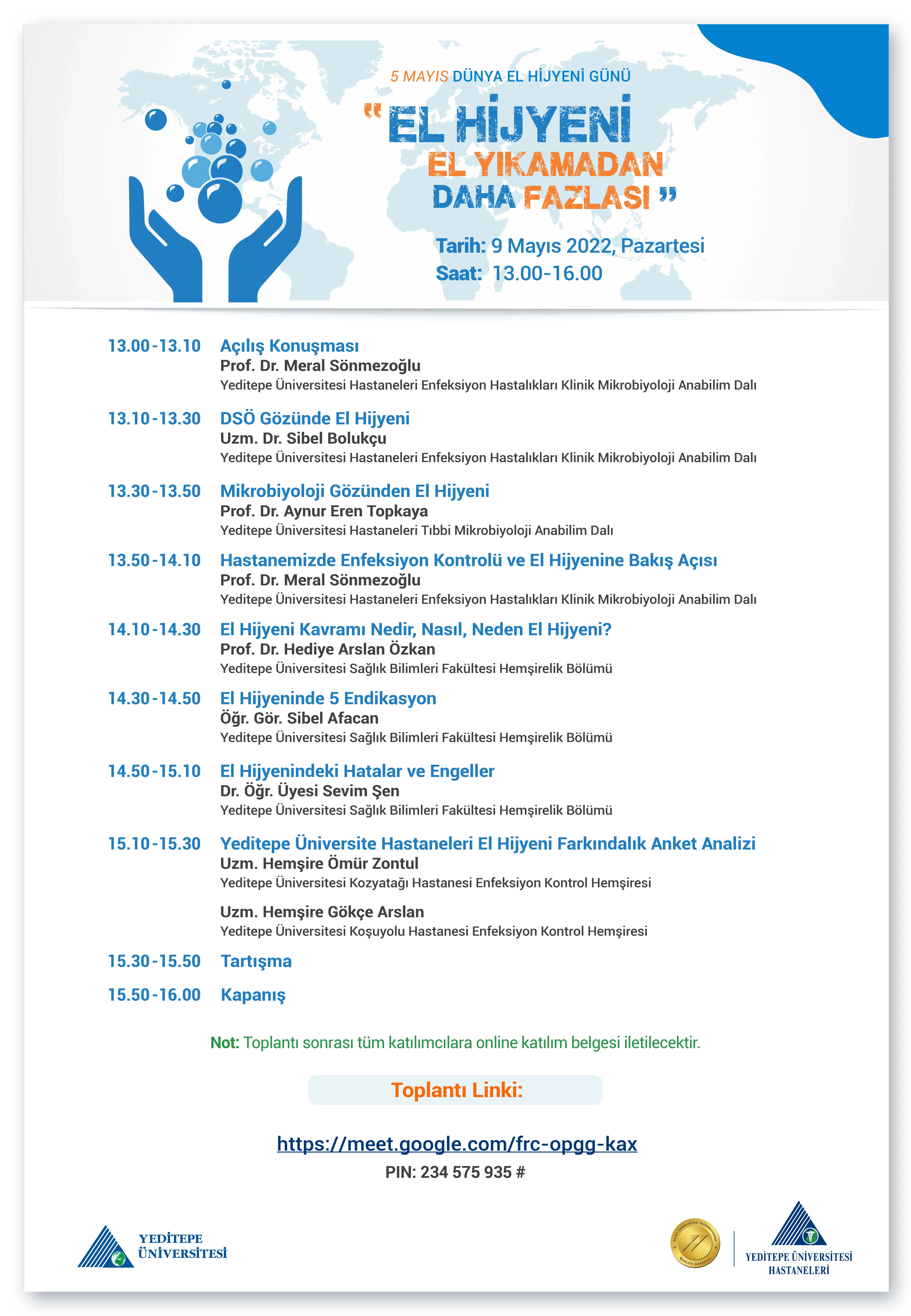 5 Mayıs Dünya El Hijyeni Toplantısı