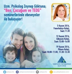 Ben, Çocuğum ve TEOG Seminerleri @Fenerbahçe Koleji, Gökyüzü Koleji ve Pikare Koleji